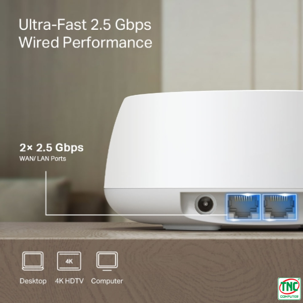Bộ phát Wifi Mesh Deco BE25 sở hữu cổng kết nối linh hoạt Bộ phát Wifi Mesh Deco BE25 sở hữu cổng kết nối linh hoạt