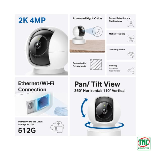 Đảm bảo không bị gián đoạn Camera IP Wifi TP-Link Tapo C222