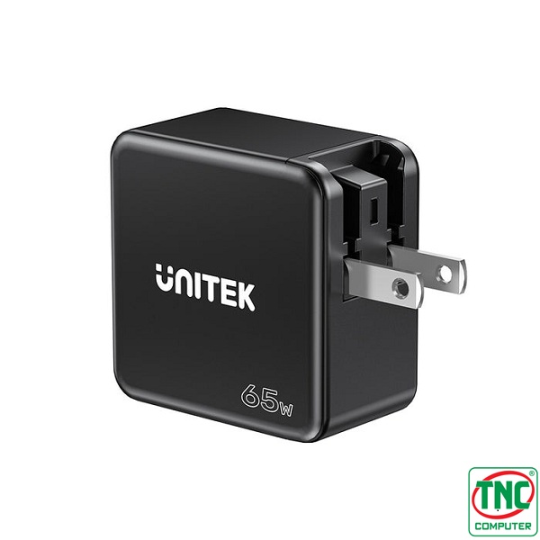 Cốc sạc nhanh Type C đa cổng 65W GaN Unitek P1117B màu Đen Cốc sạc nhanh Type C đa cổng 65W GaN Unitek P1117B màu Đen