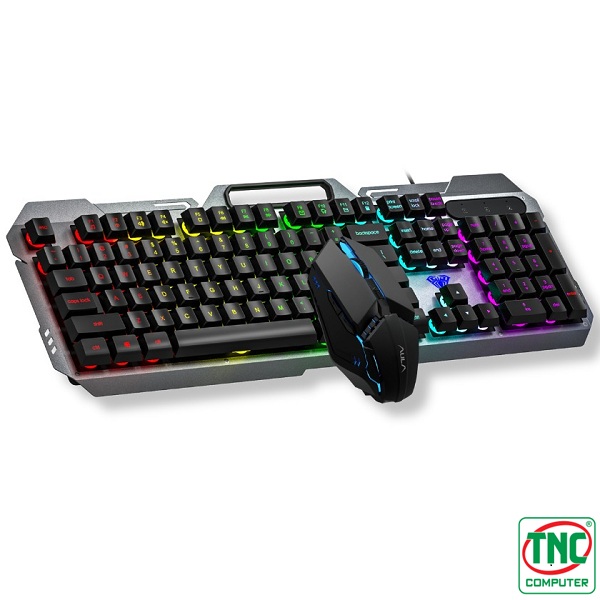 Combo Bàn phím và Chuột giả cơ Gaming có dây Aula F2023 Combo Bàn phím và Chuột giả cơ Gaming có dây Aula F2023