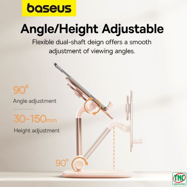 Giá đỡ điện thoại và Ipad Baseus Seashell Stand Baby Pink B10451501411-00 Giá đỡ điện thoại và Ipad Baseus Seashell Stand Baby Pink B10451501411-00