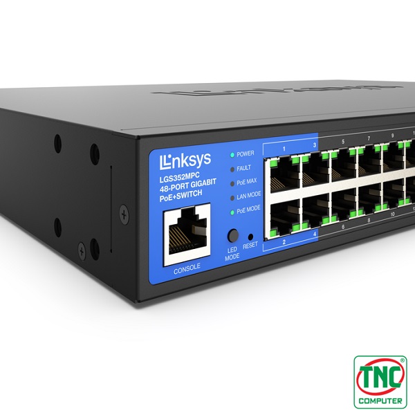 Switch PoE+ Linksys LGS352MPC-EU có chuẩn kết nối hiện đại Switch PoE+ Linksys LGS352MPC-EU có chuẩn kết nối hiện đại