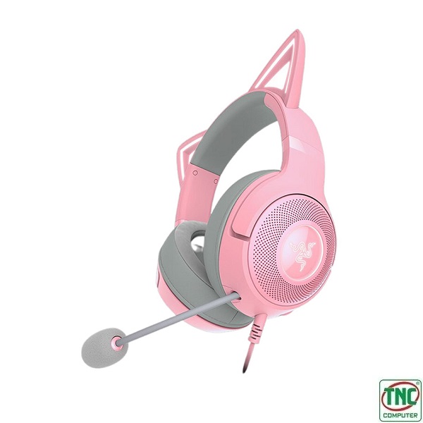 màu sắc tươi sáng tai nghe Razer Kraken Kitty V2 Pink