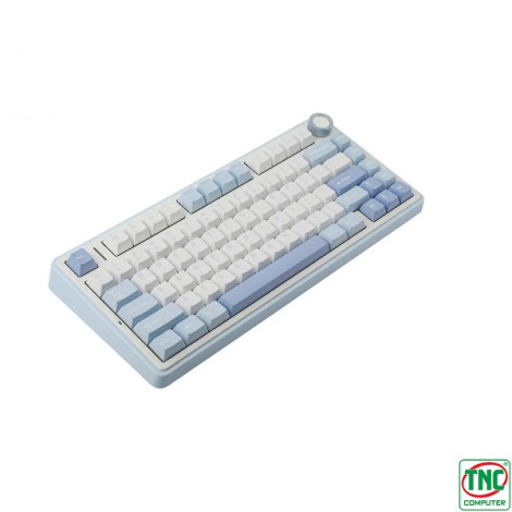 Bàn phím cơ Gaming không dây 3 Mode AULA F75 màu Xanh nhạt, Trắng, Xanh đậm Grey Wood V3 Switch