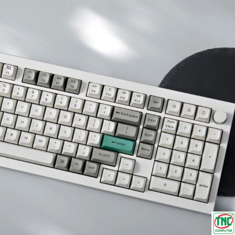 Bàn phím Gaming Keychron Q5M-P1 Q5 Max Swappable RGB Backlight Red Switch Knob Version Shell White
