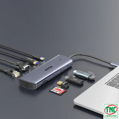 Bộ chuyển đổi đa năng USB-C 9 trong 1 Unitek D1113A
