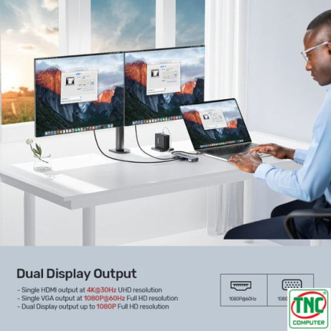 Bộ chuyển đổi đa năng USB-C 9 trong 1 Unitek D1113A