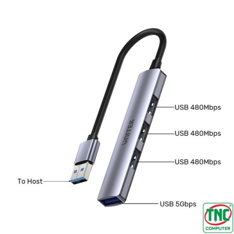 Bộ chuyển đổi USB 3.0 đa năng 4 trong 1 Unitek H1208A