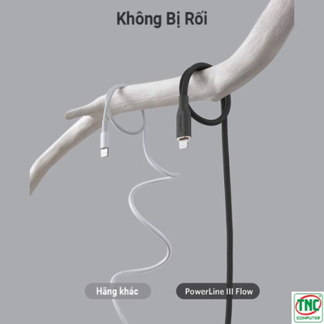 Cáp sạc Anker PowerLine III Type-C sang Lightning dài 1.8m FLOW Đen (Black) B2B_A8663H11