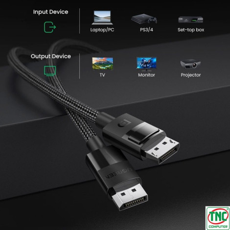 Cáp Displayport 1.4 dài 5m hỗ trợ 8K@60Hz Ugreen 80394