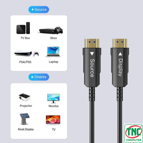 Cáp HDMI 2.0 dài 50m độ phân giải 4K@60Hz Unitek C11072BK-50M