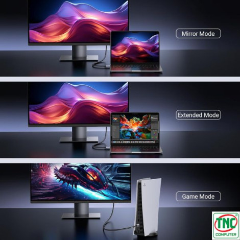 Cáp HDMI 2.1 dài 1m tốc độ 48Gbps Ugreen 25908