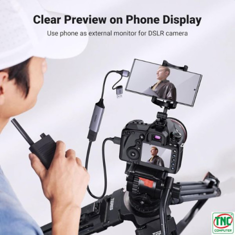 Cáp ghi hình HDMI to USB A và USB C Video Capture Card Ugreen 40189