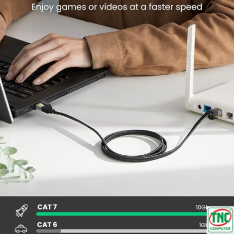 Cáp mạng CAT7 bấm sẵn dài 20m tốc độ 10Gbps Ugreen 40167
