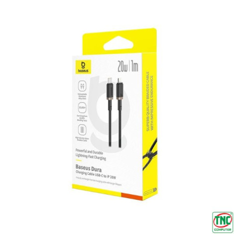 Cáp sạc nhanh Baseus Dura Type-C to Lightning 20W dài 1m Gold + Black LVE094-CL-1GL