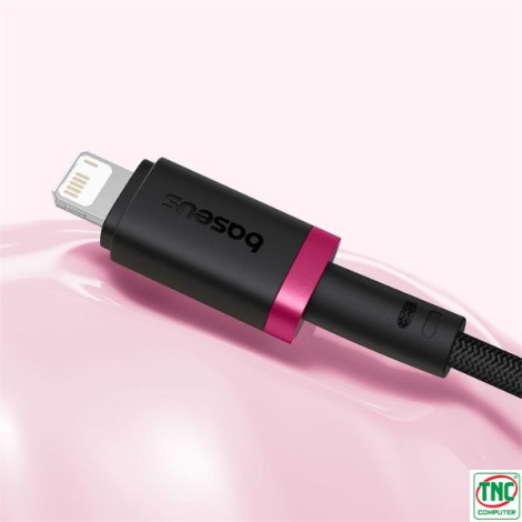 Cáp sạc nhanh Baseus Dura Type-C to Lightning 20W dài 2m Red + Black LVE094-CL-2RD