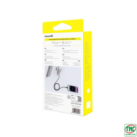 Cáp sạc nhanh Baseus Dura Type-C to Lightning 20W dài 2m Red + Black LVE094-CL-2RD