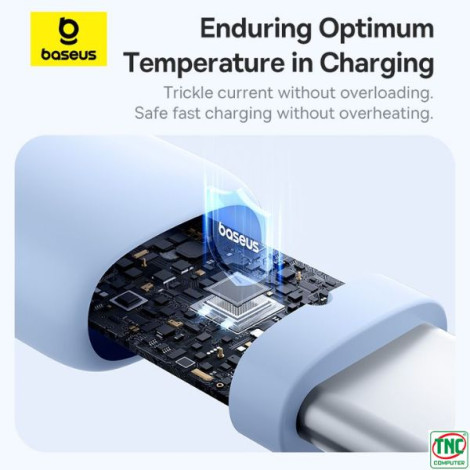 Cáp sạc nhanh OS-Baseus Silky USB to Type-C 100W dài 1m Blue P10377703313-00