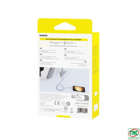 Cáp sạc nhanh OS-Baseus Silky USB to Type-C 100W dài 1m Blue P10377703313-00