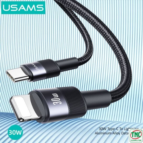 Cáp sạc nhanh USAMS 30W Type-C to Lightning dài 1.2m SJ729USBSG01