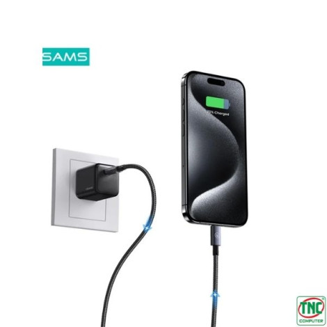 Cáp sạc nhanh USAMS Type-C To Type-C 60W dài 0.25m SJ678USB01
