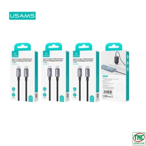 Cáp sạc nhanh USAMS Type-C To Type-C 60W dài 0.25m SJ678USB01