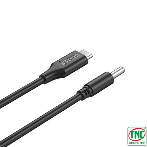 Cáp sạc USB-C Sang DC Jack 4.5 x 3.0 mm 65W Unitek C14117BK cho Laptop HP