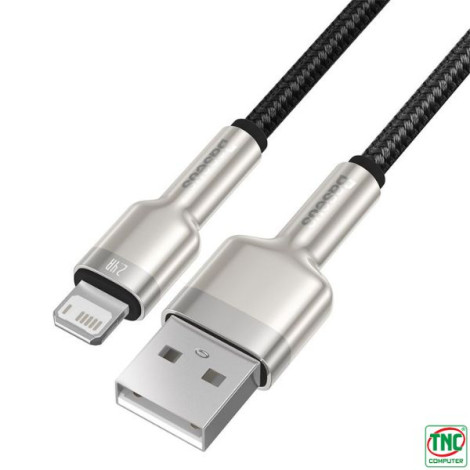 Cáp sạc nhanh USB to Lightning 2.4A dài 1m Baseus Cafule CALJK-A01 Black