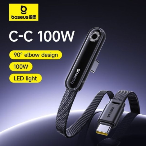 Cáp sạc nhanh Type-C to Type-C Baseus MVP 3 100W dài 2m P10382500121-01 Cosmic Black