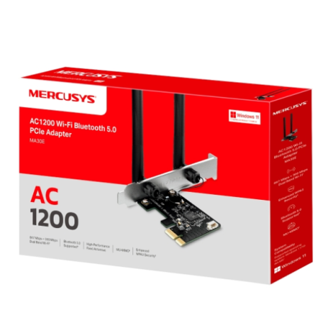 Card Mạng Wifi/Bluetooth Mercusys MA30E (1167 Mbps/ Wifi 6/ 2.4/5 GHz/ BT 5.0)
