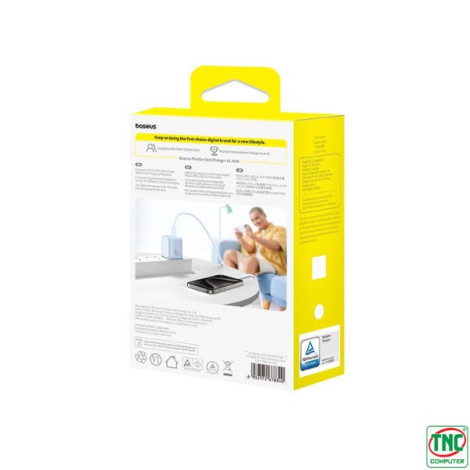 Cốc sạc nhanh 1 cổng Type C OS-Baseus PicoGo GaN 1C 45W US Galaxy Blue LVJ068-TC-UB