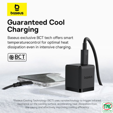 Củ sạc, cáp sạc Type-C Baseus Palm 1C 20W, cáp sạc USB-C to USB-C 60W (20V/3A) 1m Cluster Black P10111603113-01