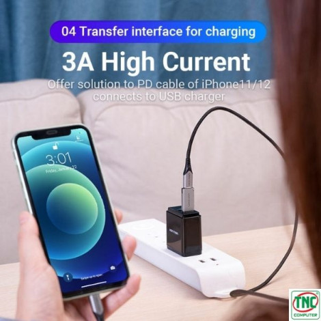 Đầu chuyển đổi USB 3.0 to Type-C VENTION CDP-H0 Gray