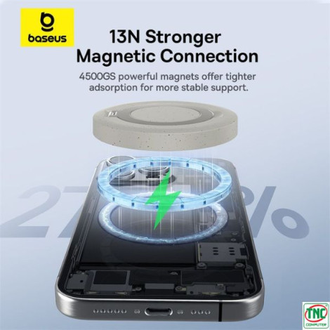 Đế sạc không dây Baseus Simple Mini4 Magnetic Qi2 15W Gold P10273300G21-00