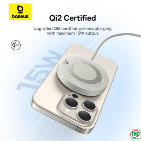 Đế sạc không dây Baseus Simple Mini4 Magnetic Qi2 15W Gold P10273300G21-00