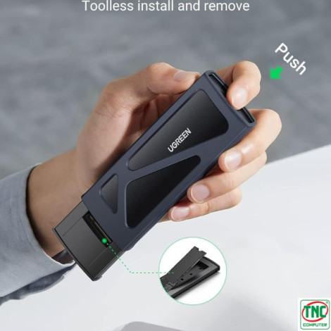 Hộp đựng ổ cứng SSD M.2 NVMe tốc độ 10Gbps Ugreen 15512, Hỗ trợ 8TB, UASP Trim cho M-Key và M&B Key 2230/2242/2260/2280