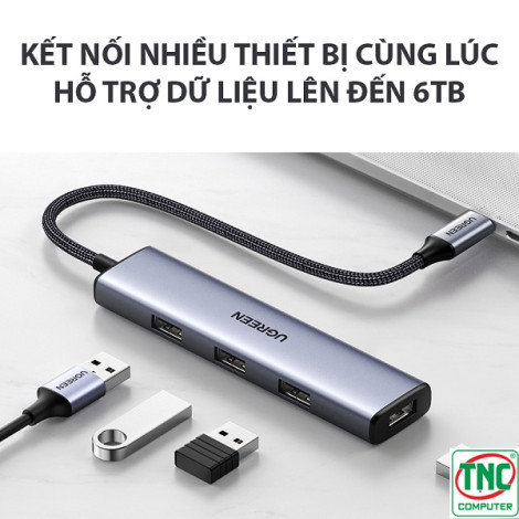 Hub đa năng USB Type-C sang 4 cổng USB 3.0 Ugreen 20841