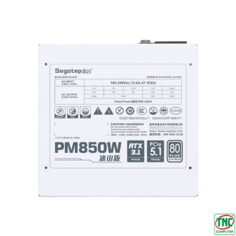 Nguồn Segotep PM850W 850W Fully Modular White 80 Plus Platinum