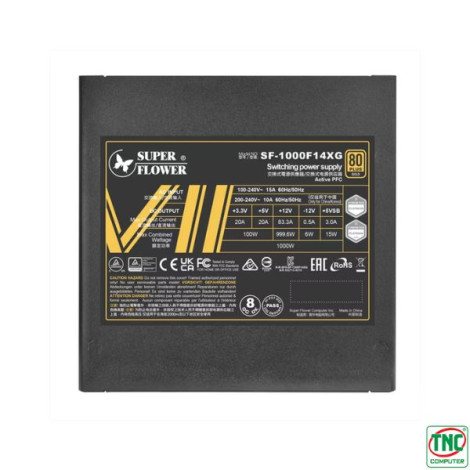 Nguồn Super Flower Leadex VII XG 1000W ATX 3.1 80 Plus Gold (Black)