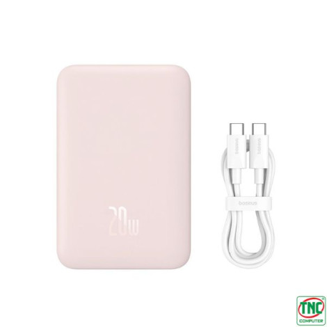 Sạc dự phòng Baseus Magnetic Mini Air Wireless 10000mAh 20W Type C - Baby Pink LVB031-1P-20 (P10059001413-00)