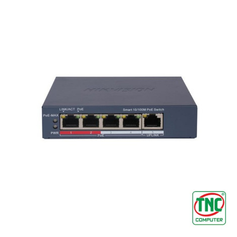 Switch PoE HIKVISION DS-3E1105P-EI (5 port/ 10/100 Mbps / PoE)