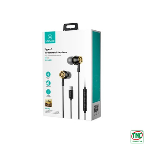 Tai nghe có dây USAMS EP-43 Type-C Black (HSEP4301)