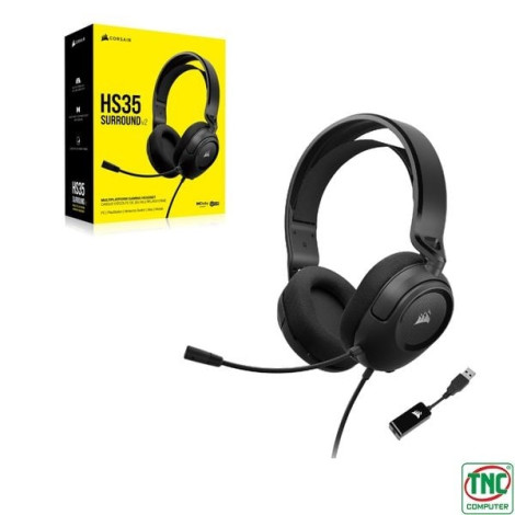 Tai nghe Corsair HS35 Surround V2, Carbon (CA-9011386-AP)