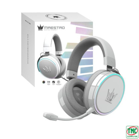 Tai nghe Galax Gaming HOF Maestro H1 RGB (Gloss White)