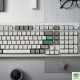 Bàn phím Gaming Keychron Q5M-P1 Q5 Max Swappable RGB Backlight Red Switch Knob Version Shell White