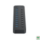 Bộ chia USB Hub 10 cổng USB 3.0 ORICO CT2U3-10AB-BK-BP