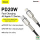 Cáp chuyển đổi USB-C sang Lightning Baseus Cafule Series Metal dài 1m CATLJK-A01