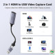 Cáp ghi hình HDMI to USB A và USB C Video Capture Card Ugreen 40189