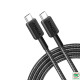Cáp sạc Anker 322 Type-C sang Type-C dài 0.9m Nylon màu Đen B2B_A81F5H11