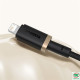 Cáp sạc nhanh Baseus Dura Type-C to Lightning 20W dài 1m Gold + Black LVE094-CL-1GL